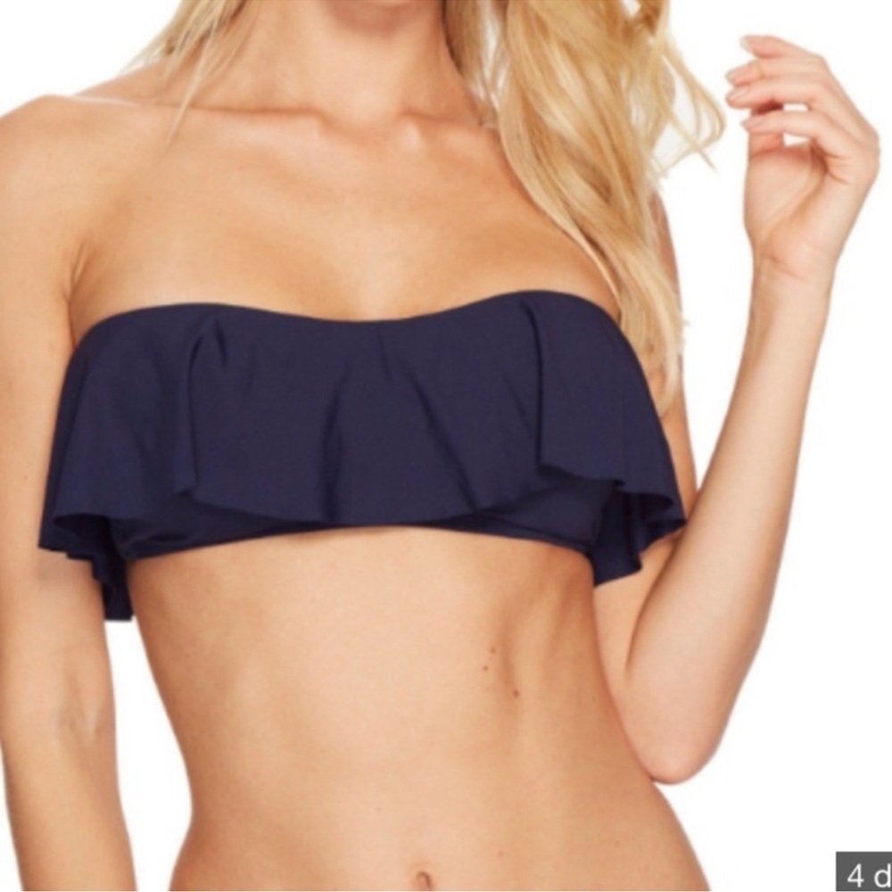 l *Space ruffle strapless top Sz L/G